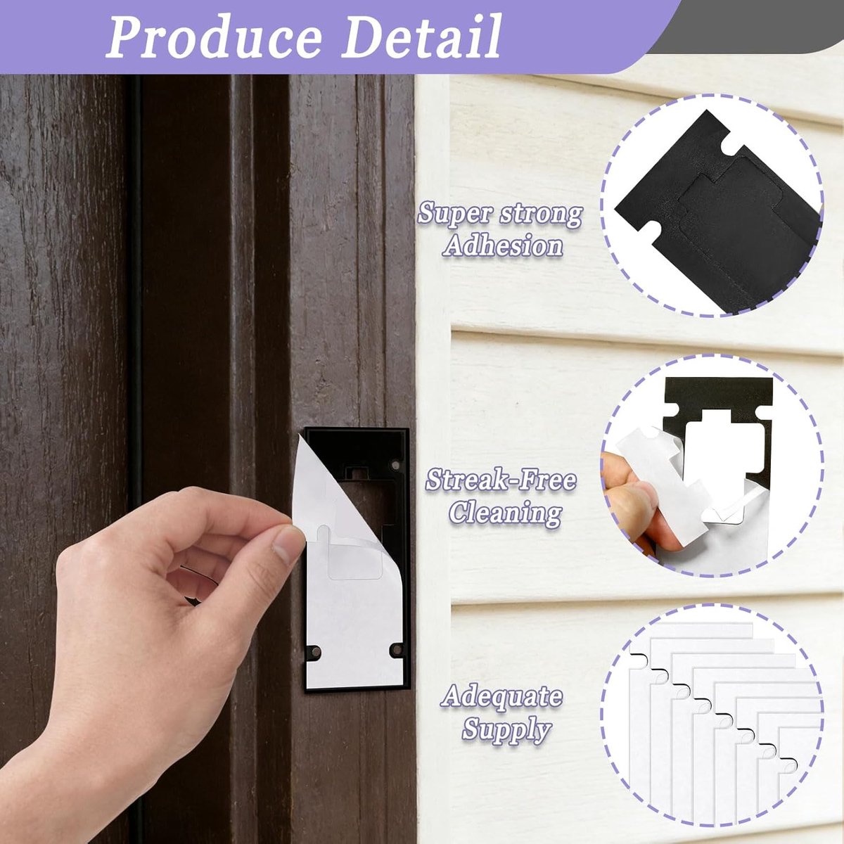 Deurbel zonder boren - compatibel met Ring Video Doorbell - eenvoudige installatie - ideaal voor huurwoningen - SnelShoppen