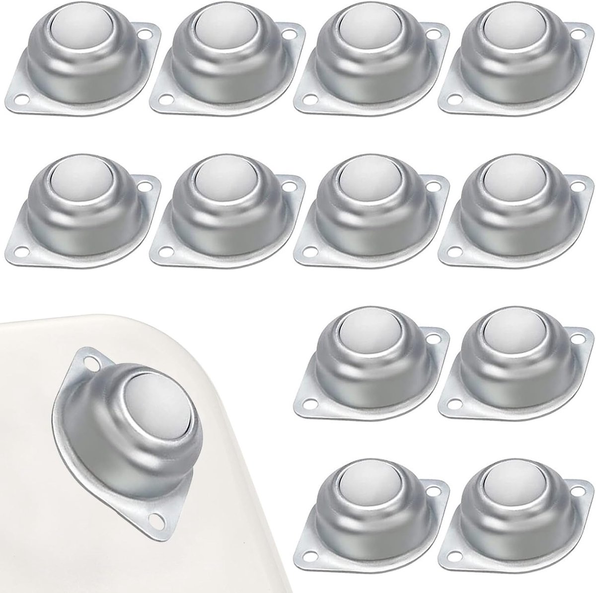 Meubelwielen 12 stuks - Nylon mini wielen - Hoge belasting - Stil en soepel - SnelShoppen