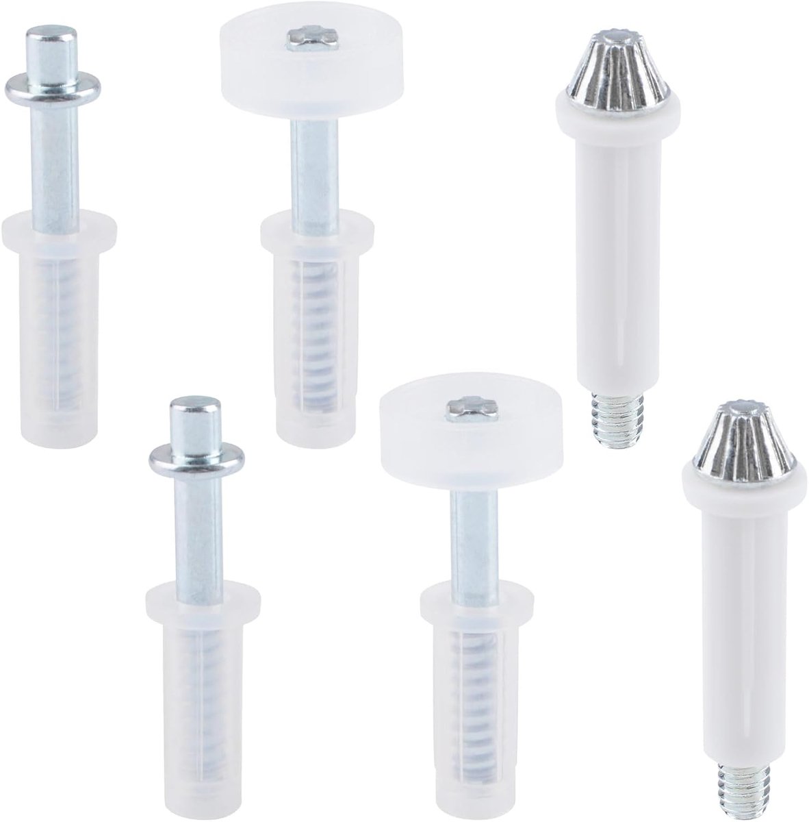 Deur Top Pivot en Bottom Pivot, 6 Stks Bi-Fold Deur Hardware Reparatie Kit 3/8 Inch Slide Vouwkast Deuren Vervangende Onderdelen