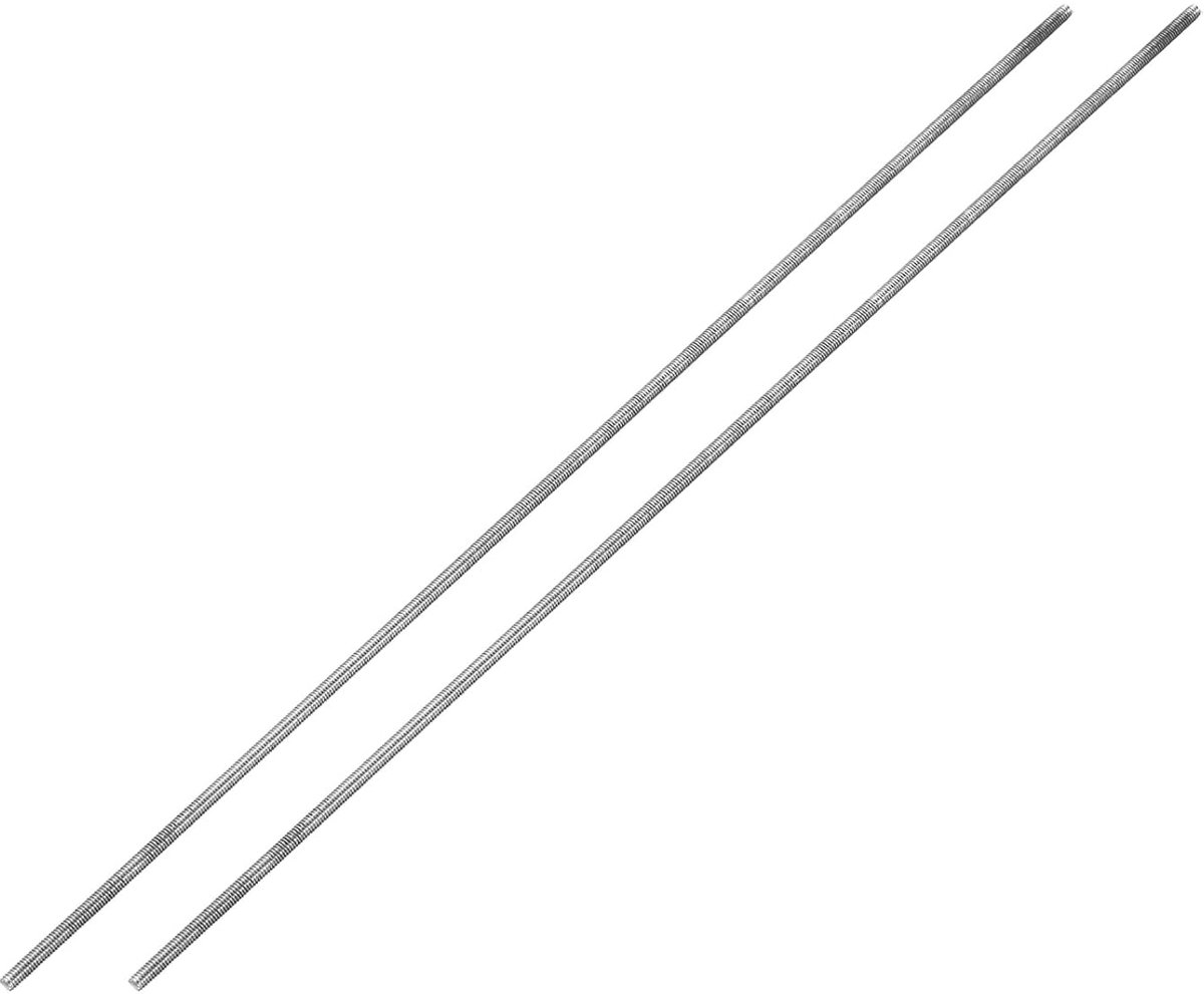 Draadstang M3 x 250mm 0,5mm Vollgewindespindel Draadgang 304 Roestvrij staal Rechtsgewinde Stangenstaven Langgewinde Schroef 2-pack