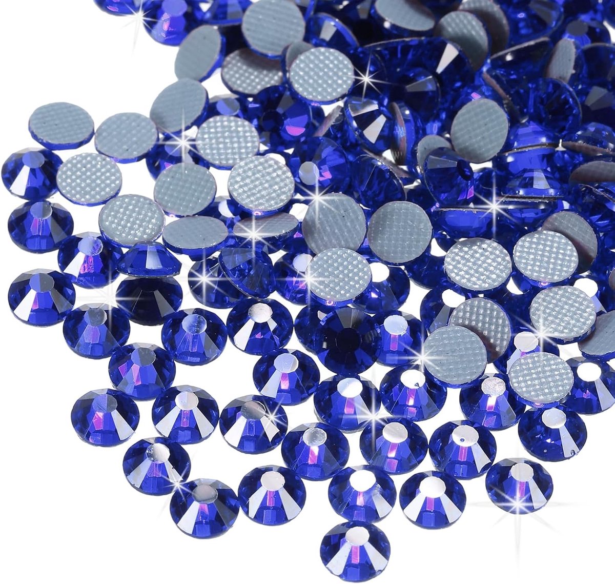 Hotfix, strass-steentjes, platte kristalglazen stenen voor knutselen, kleding, doe-het-zelfdecoratie, SS16, 4 mm, 1440 stuks