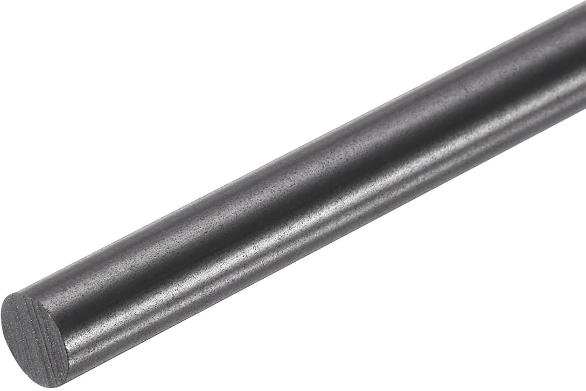 Grafietstaaf, grafietmengstaaf, cilinderstaaf, kolenstaaf, 300 x 6 mm, zwart, voor elektrode, smeltgieten, potjes, 3 stuks