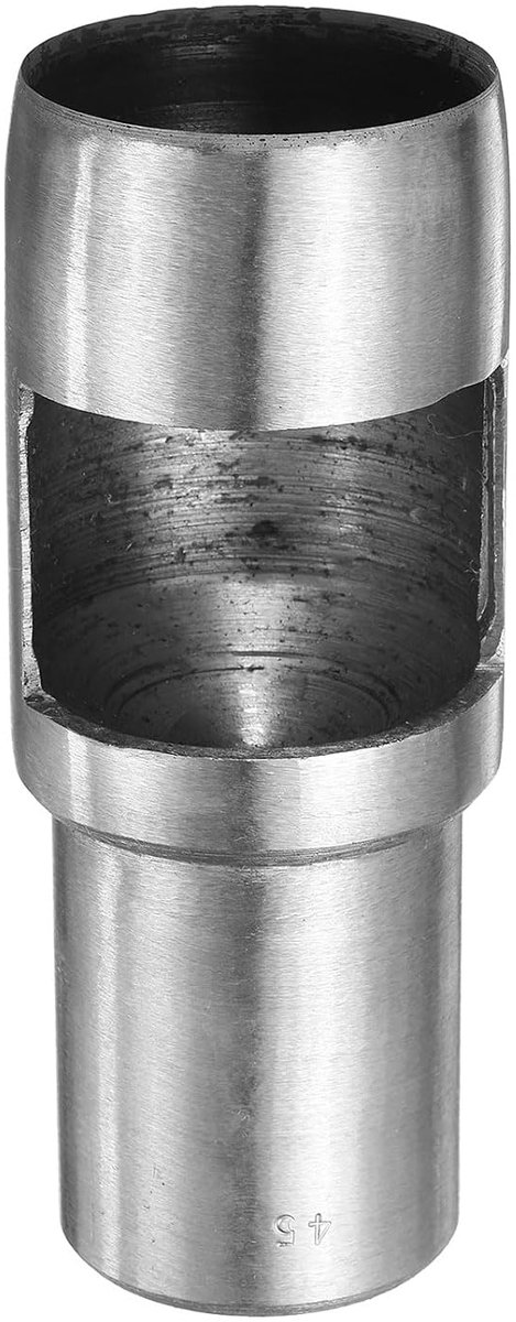 Gatstans voor ronde gaten van leer, 45 mm gatenstans voor kabelgaten van koolstofstaal, snijgereedschap voor het ponsen van ronde gaten voor riem/lederhandwerk