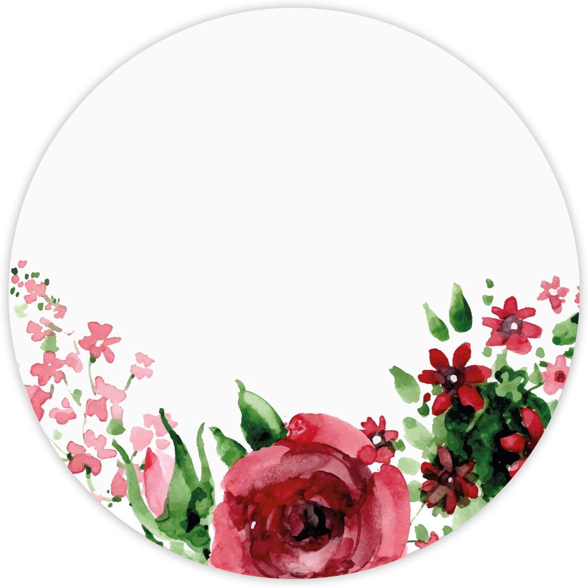 Muismat Ø 22 cm - rond - vintage bloemenmotief - voor thuis en kantoor - SnelShoppen