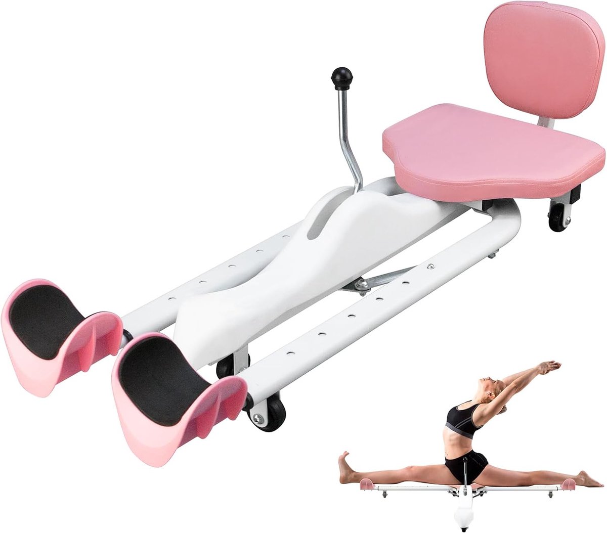beenverbreder, spagaatmachine, 128–168 cm verstelbaar, 0–180° strekkende spagaattrainer voor fitness, dans, yoga