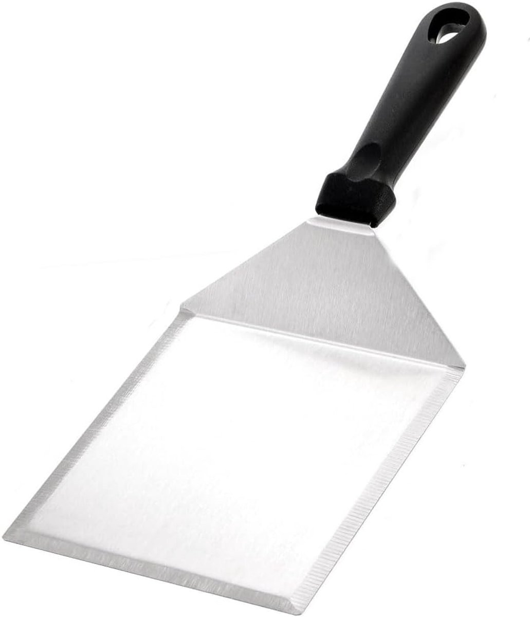 bakplaat spatel, brede hamburger spatel, zware hamburger turner voor grillen, barbecue, platte bovenkant grill
