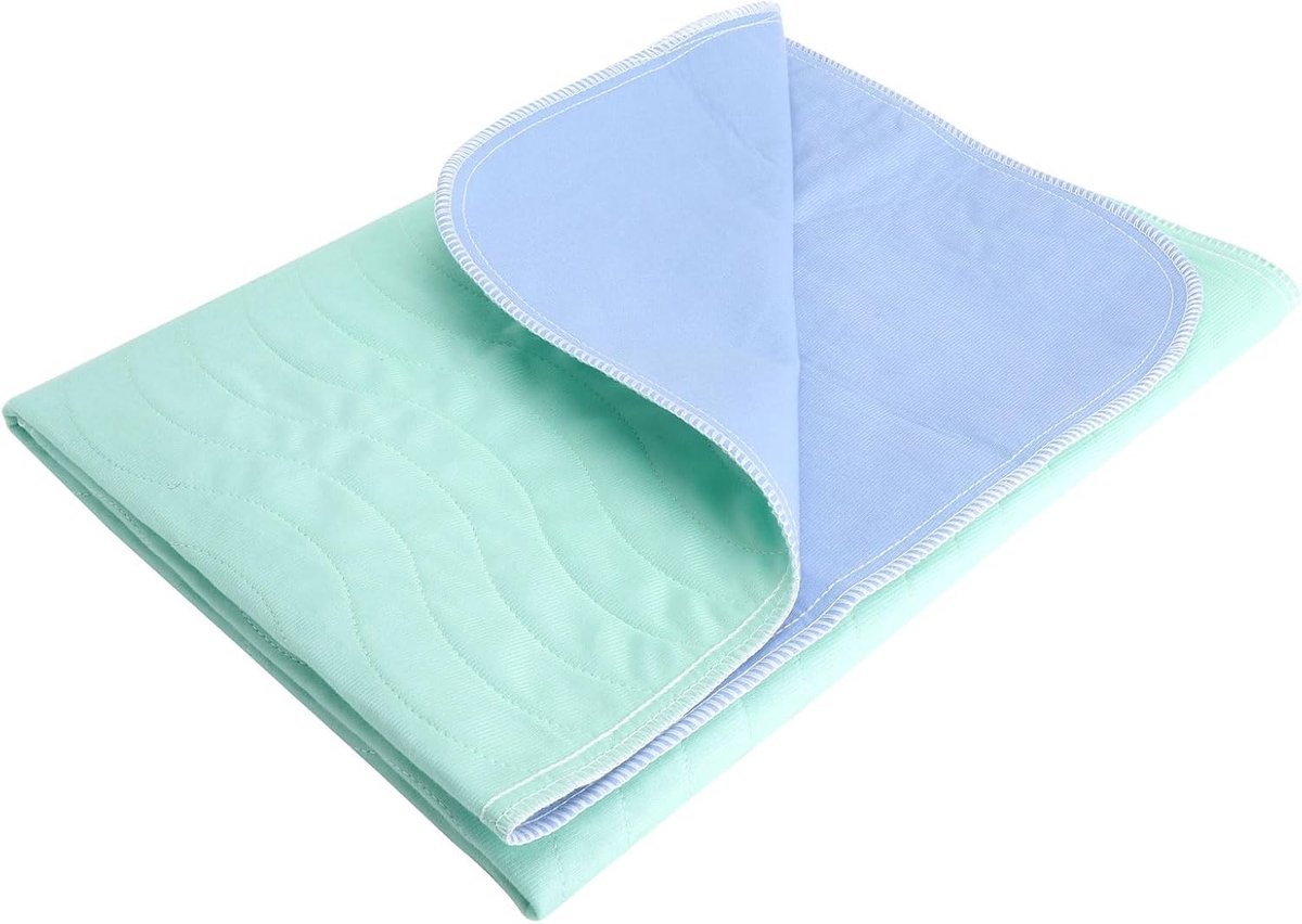wasbaar, 80 x 90 cm, antislip, waterdicht, herbruikbaar, voor volwassenen, ouderen, huisdieren en zwangere vrouwen, groen