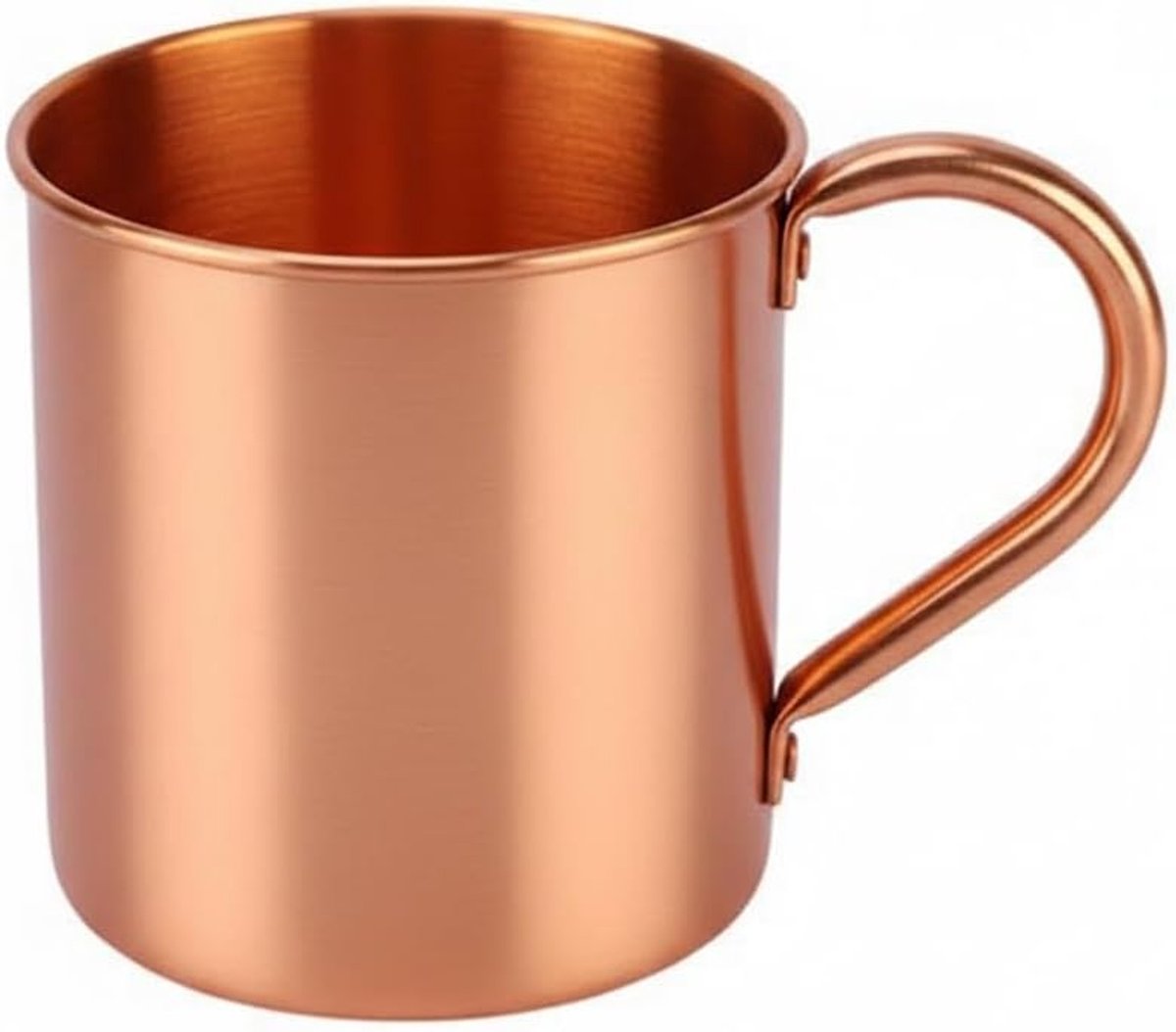 Mule Mok Zuivere Koper Koper zonder Binnenvoering, Koperen Mok | Handgemaakt, comfortabel handvat, handig gieten en reinigen, sport rechte beker, voor cocktail, koffie, bier, melkwater