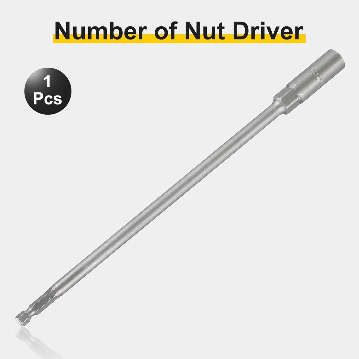 Bit voor moeren 10 mm metrische zeskantschacht 1/4 inch zeskantschacht 10 inch (250 mm) extra lang magnetisch 6 punten snelwissel staal 40 Cr voor slagmoersleutel