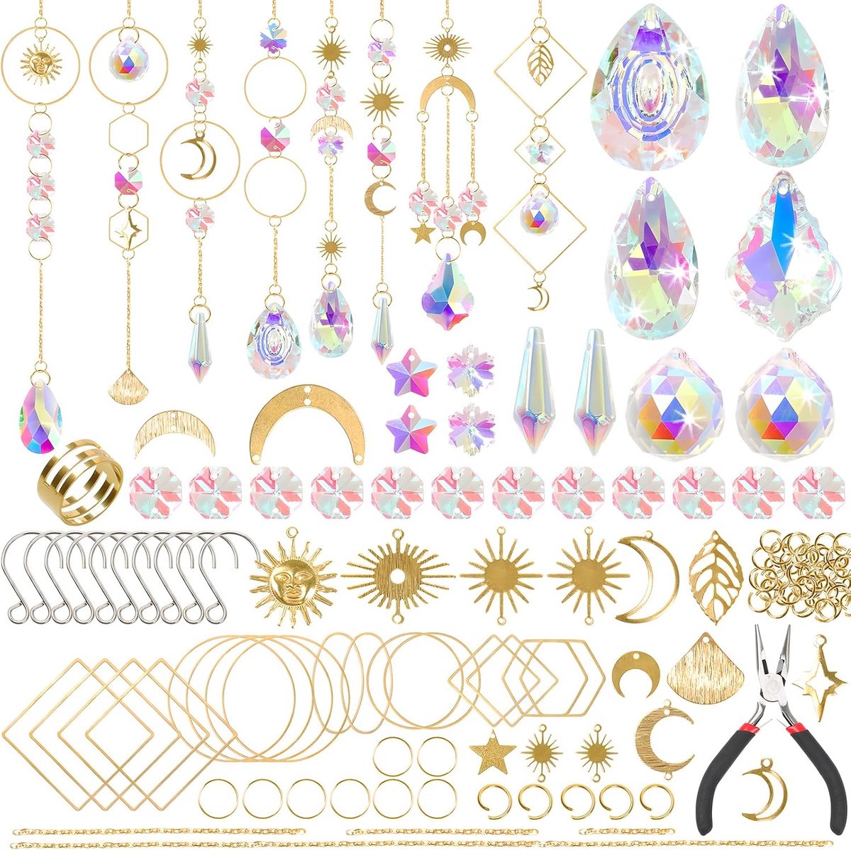 Crystal Suncatchers DIY-kit, 200 stuks, raam- en tuindecoratie