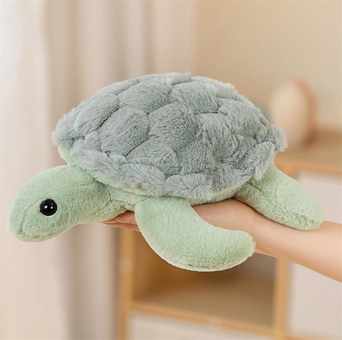 Schildpadden Pluchedier Knuffel, Schildpadden Stoffdier Pluchespeelgoed Pluchevrouwtje Zacht Kussen Cadeau Kinderspeelgoed (28cm, Groen)
