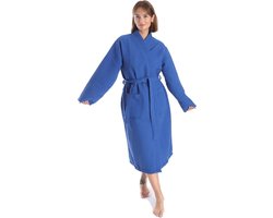 nottoc Badjas, 100% katoen, wafelstof, reisbadjas voor dames en heren, zacht, absorberend en licht, spa, badjassen