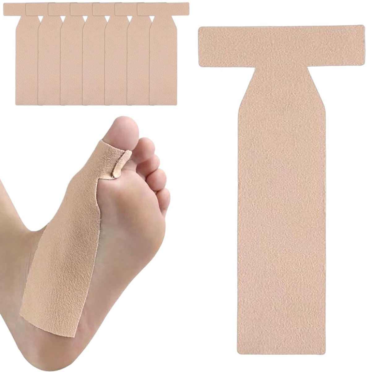 Moleskin Splints voor Grote Teen Verwondingen, Hallux Limitus & Bunion Ondersteuning, Voet Rechttrekken Beugel voor Vrouwen & Mannen (7)