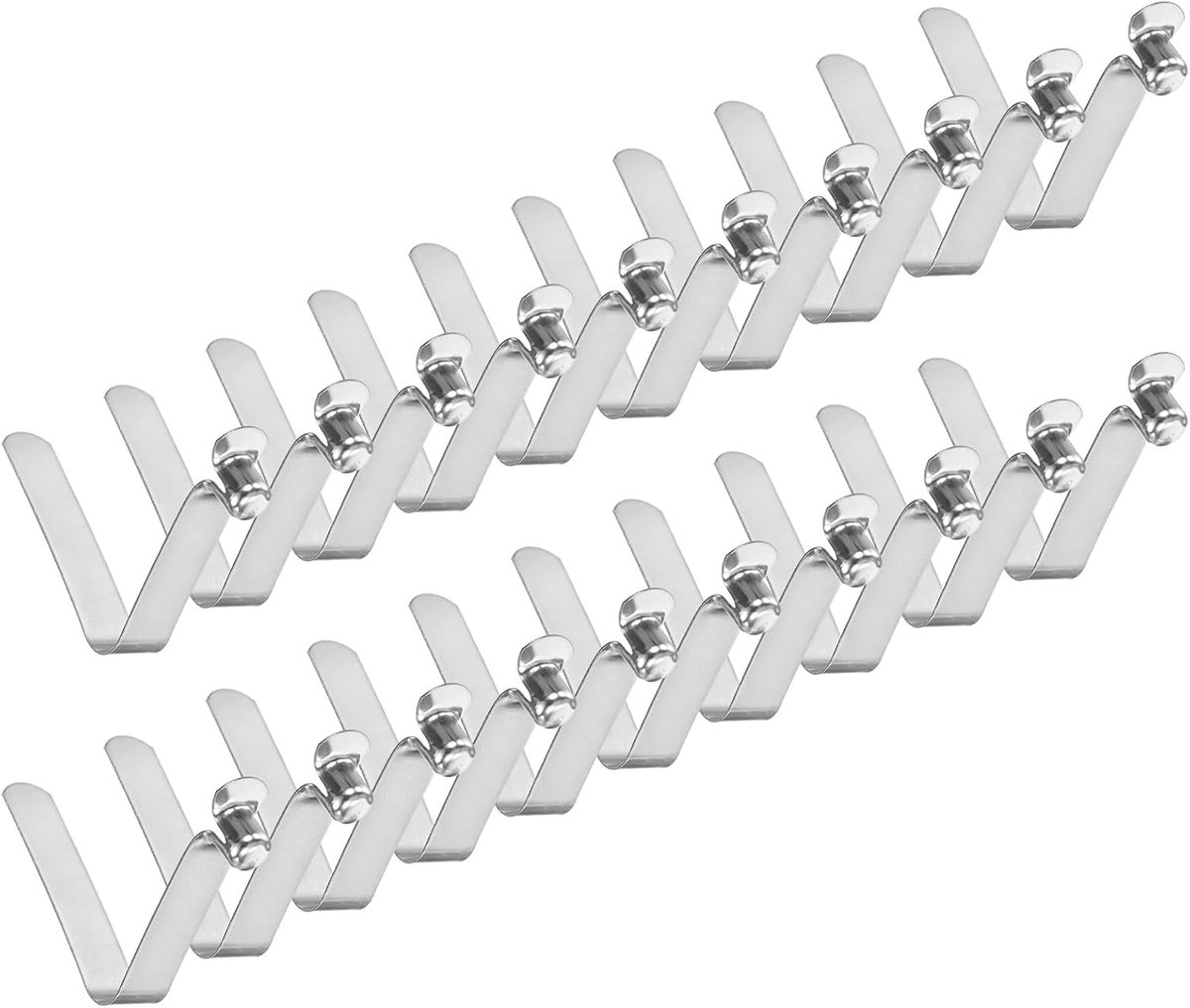 METERXITY 20-Pack Kajak Paddle Snap 8mmx50mm Enkele Pin V-vormige Veer Stalen Tent Pole Clips Vergrendelingsclips voor Camping/Kajak Paddle/Tent Pole Drukknop Spring Snap Clips