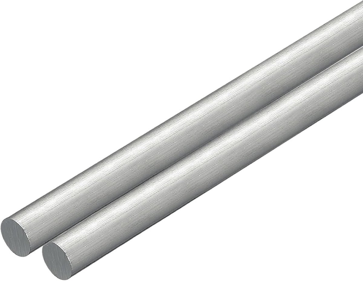 2 stuks 5/8 inch diameter ronde staaf van aluminium, rond, 305 mm lang, 7075 ronde stang van massief aluminium voor draaibank, materiaal voor industrie, bouw, doe-het-zelf handwerk