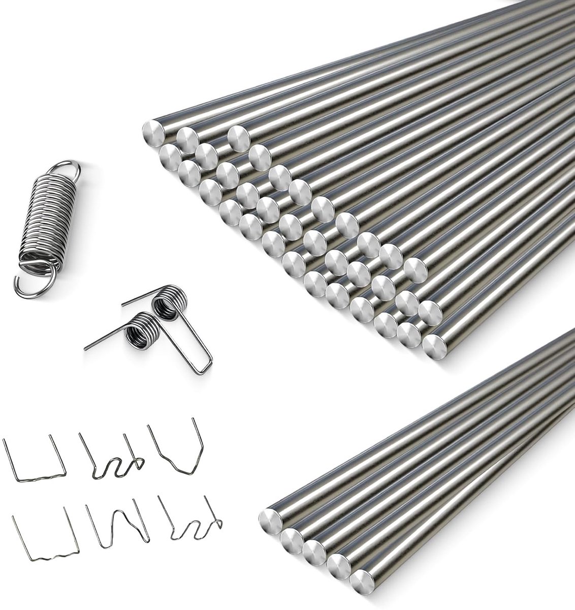 40 stuks verenstaaldraad, 1 x 400 mm, 304 roestvrij staal, metalen staaf, rechte harde draad, ijzeren stang, hard voor doe-het-zelf handwerk, metalen staven voor knutselen, doe-het-zelf RC-model