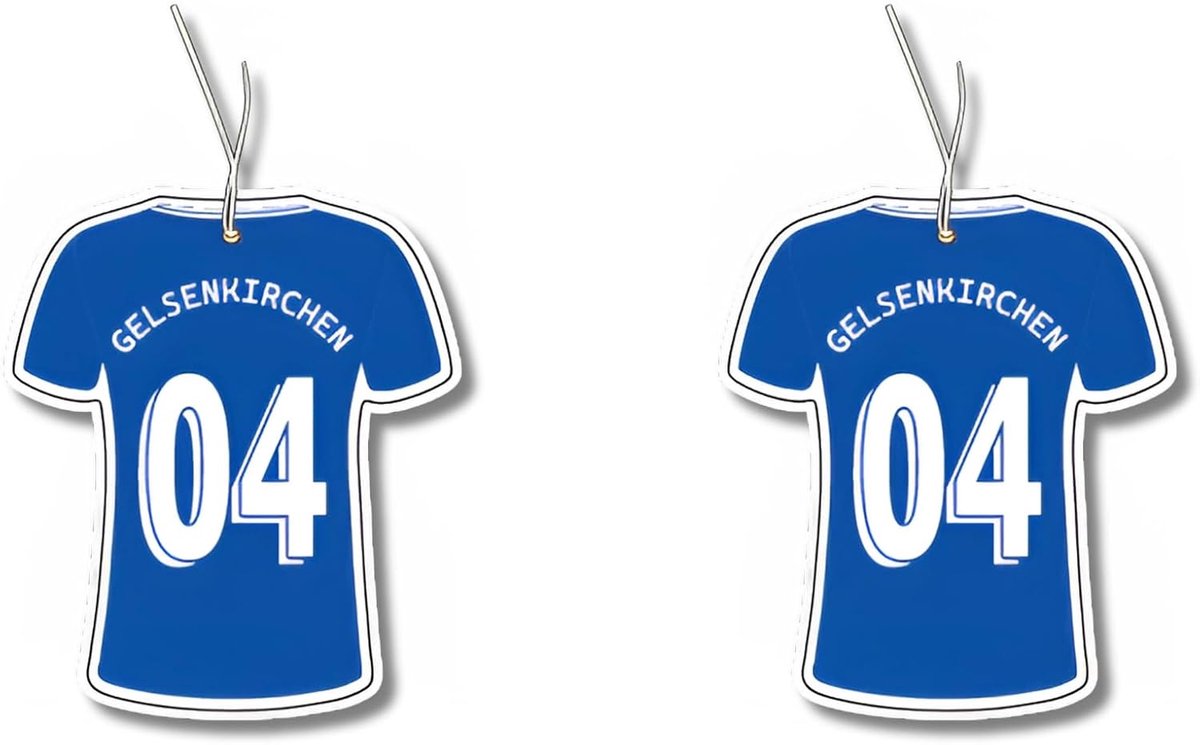 2 x geurboom met Gelsenkirchen shirt, grappige geurdispenser, geurboom auto-tuning, luchtverfrisser, geurhanger auto, geurboomset auto, fanartikel