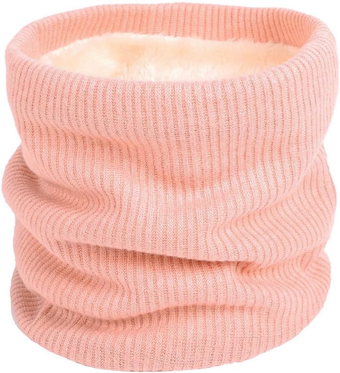Loopsjaal voor dames en heren, thermische fleece, colsjaal, winterhalswarmer, winddicht, sportsjaal, halswarmer voor fiets, motorfiets, skiën, wit, Eén maat