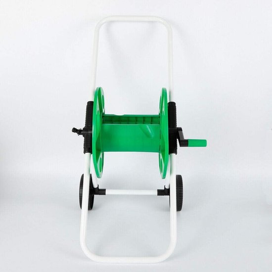 slanghaspel set tuinslang met 50 m slanghaspel 87 cm hoogte tuinslang water slangwagen verrijdbaar 1/2 inch slanghaspel waterslangwagen voor tuin, camping, balkon, groen — afbeelding 3