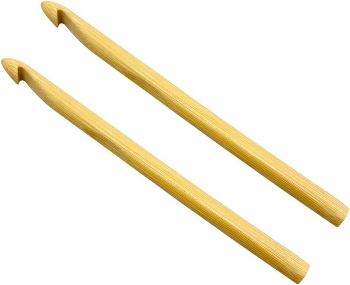 Haaknaalden van hout (8 mm), ergonomisch, zacht, voor knutselen, breien van sjaals, mutsen, amigurumis, doe-het-zelf, ideaal voor naaiprojecten, haaknaalden (2 x 8 mm)