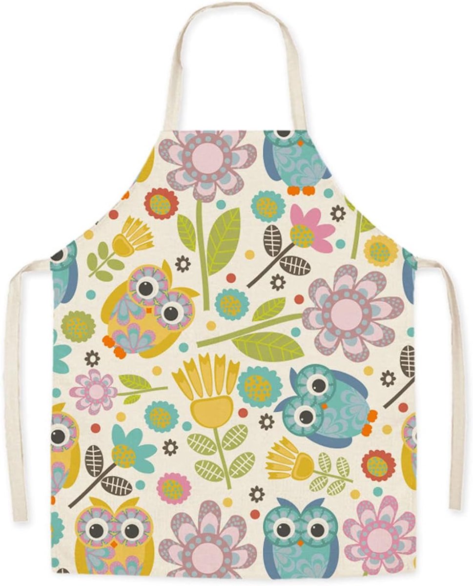 Kind Kookschort-Schattig Uil Patroon Kinderschort, Zoon Dochter Schorten voor Koken Bakken Schilderen Party