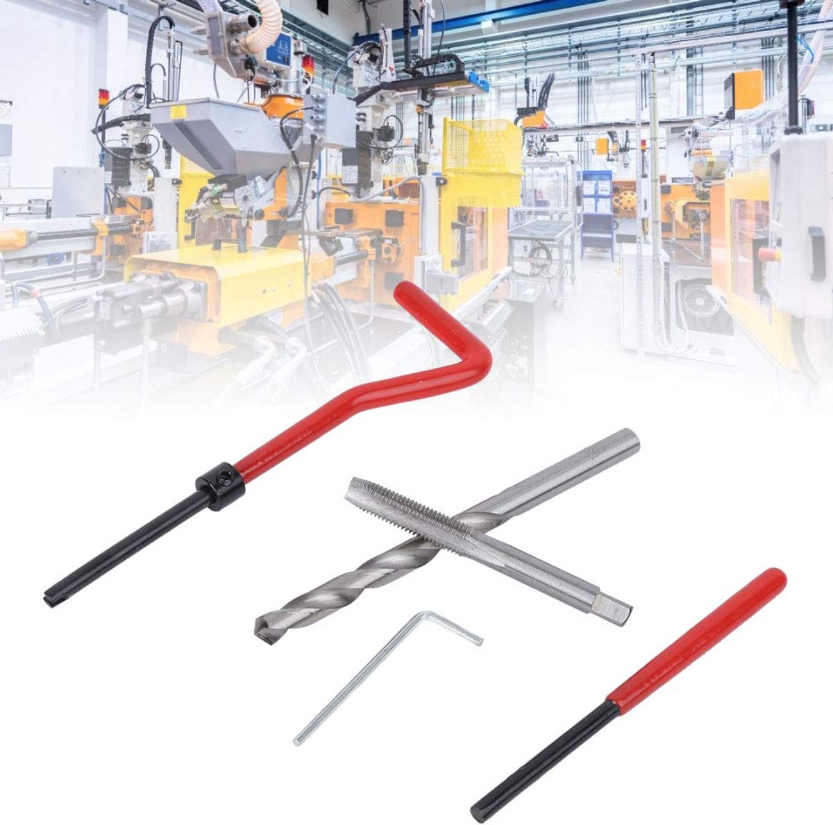 M7 Kit metaal 25 stuks M7 schroefdraad reparatieset met transparante kunststof doos voor verwerking machines