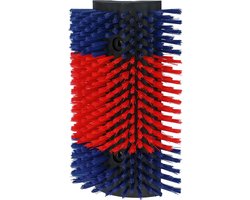 Veeborstel XL, Vachtborstel, rood, blauw, 32x11x50cm, Polyamide, Kalveren, Rundvee, Paarden, Binnen- en buitengebruik, Gemaakt in Duitsland