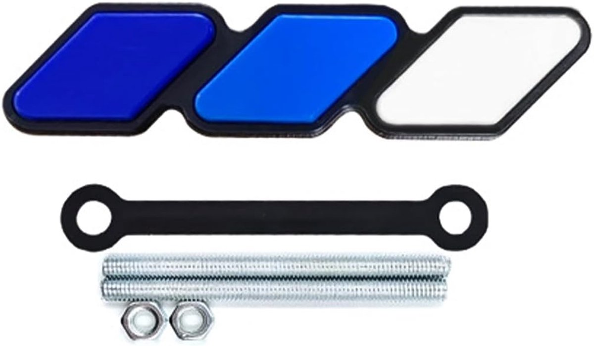 Grille Decor Badge - Tri-Color Embleem Compatibel met Tacoma, 4Runner, Toendra, Sequoia, Rav4, Highlander - Auto Vrachtwagen Decoratie Accessoires (Blauw)