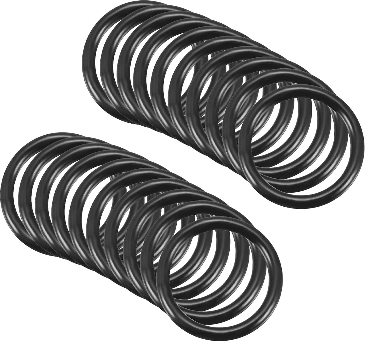 20 stuks nitrilrubber rubberen ringen, nitrilrubber, 18 mm x 14 mm x 2 mm, voor kraan, loodgieter, reparatie, afdichting, zwart