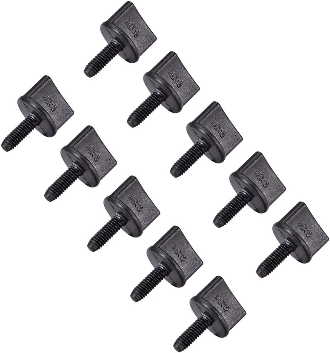 sourcing map 10 stuks. M4 x 12 mm duimschroef bouten nylon plastic schroef metrische schroefdraad