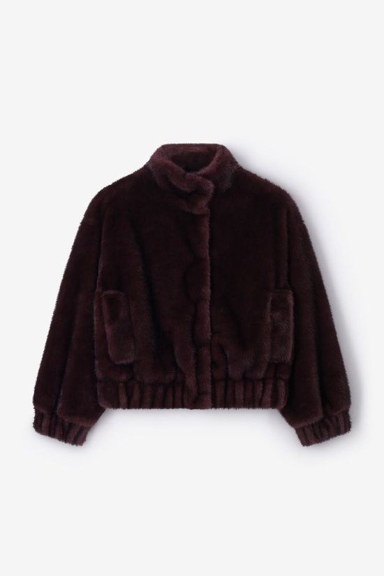 Donkerbruine Faux Fur Jas