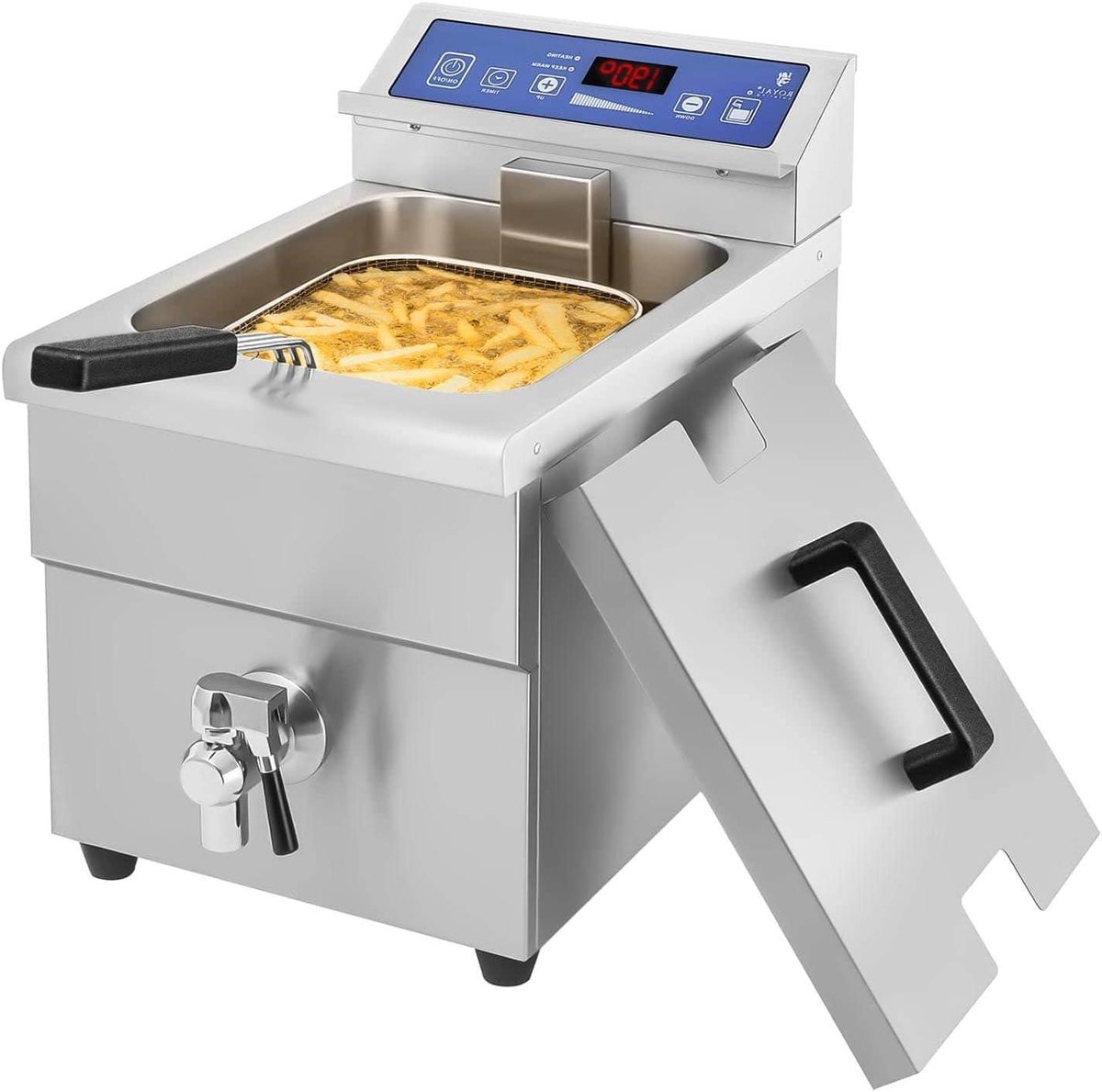 Inductie Friteuse - Professionele Frituurpan - Snel Eten Bereiden - Energiebesparende Inductietechnologie - 10 Liter - Roestvrij Staal