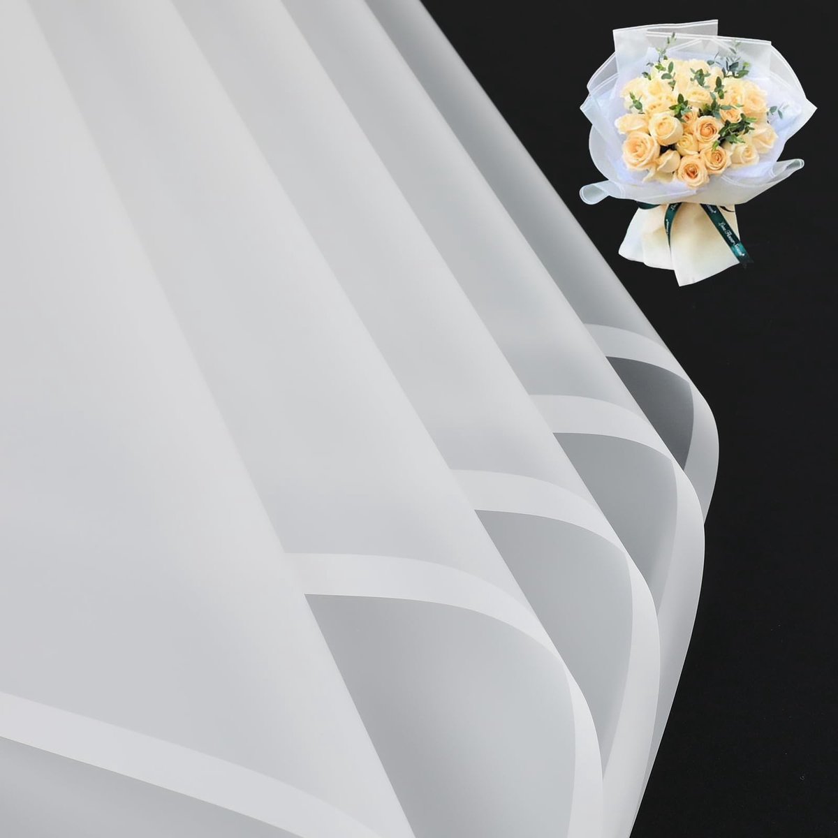 Dailygoods - 20 Vellen Waterdicht Bloemen Inpakpapier - 56 x 56 cm voor Cadeauverpakking