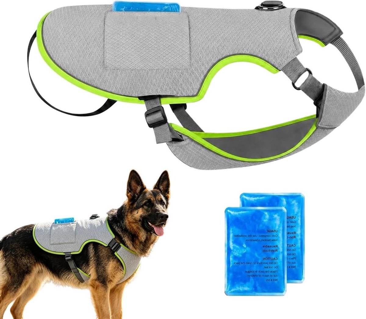 Honden Koelvest - Hondenjasje Verkoelend - Honden Buiten - Reflecterend Ademend - Maat L - Als afbeelding