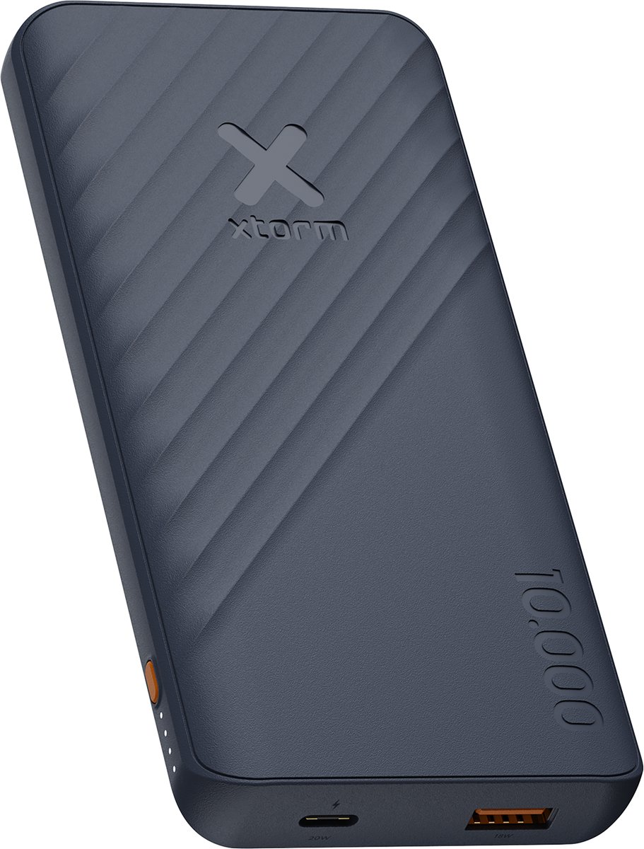 Xtorm Go2 Powerbank 10000 mAh – USB-C & USB-A Powerbank – 20W Snelladen – Powerbank voor Telefoon - Blauw