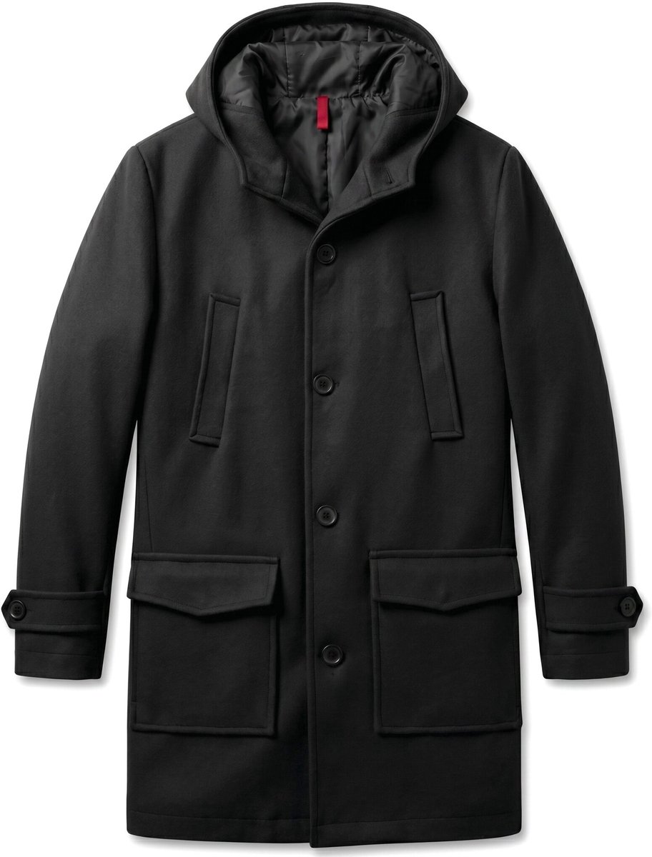 Trenchcoat Heren - Parka Heren Winterjas - LF8931 - Zwart - Maat XS