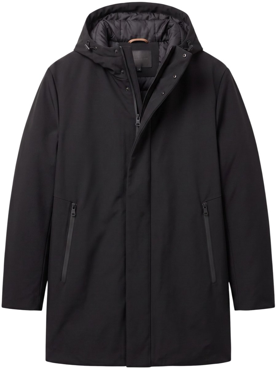 Lange Jas - Heren Winterjassen Volwassen - LF8927- Zwart - Maat XL