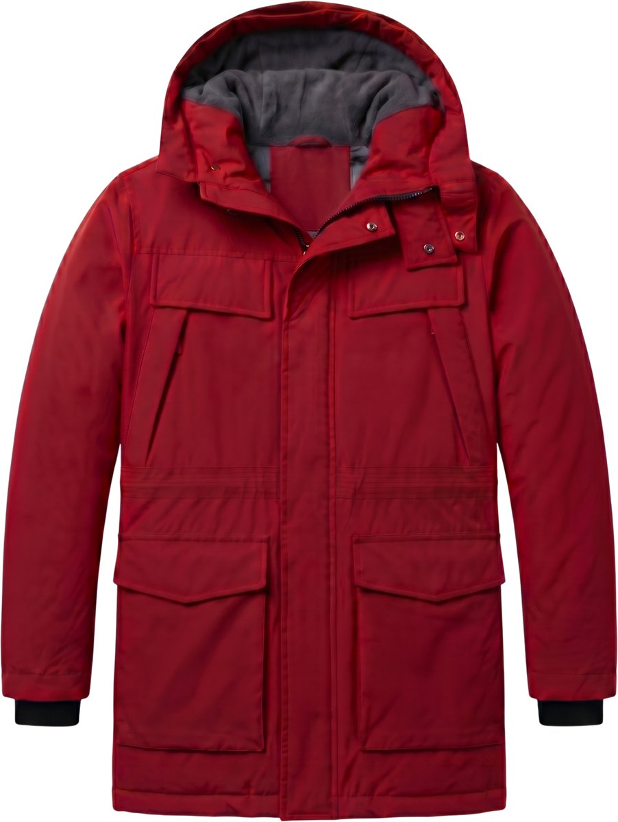 Parka Heren - Heren Winterjassen Volwassen - LF891 - Rood - Maat XL