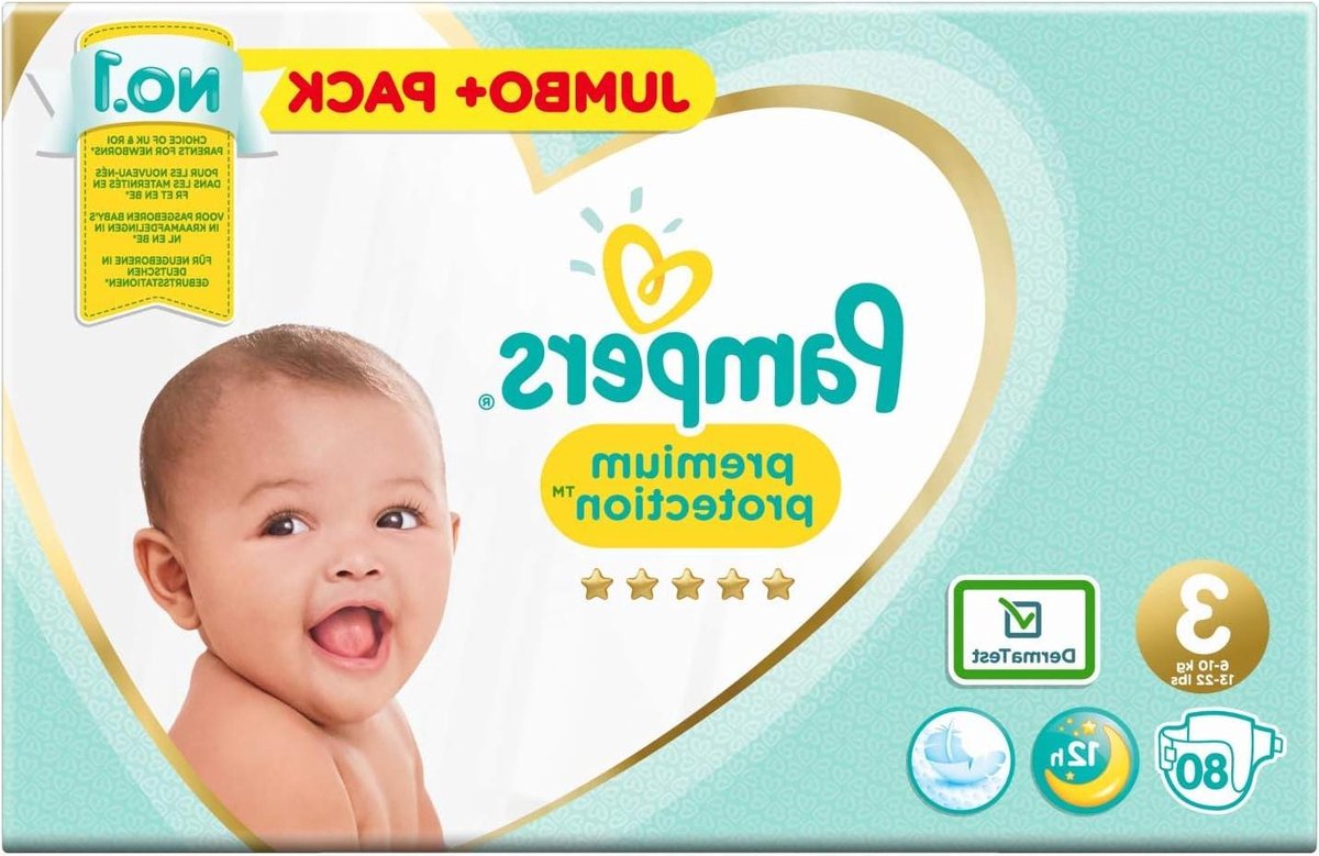 Baby Luiers - Vochtige Luiers - Baby Comfort - Zachtste Binnenvlies - Maat 3 80 Stuks - Wit