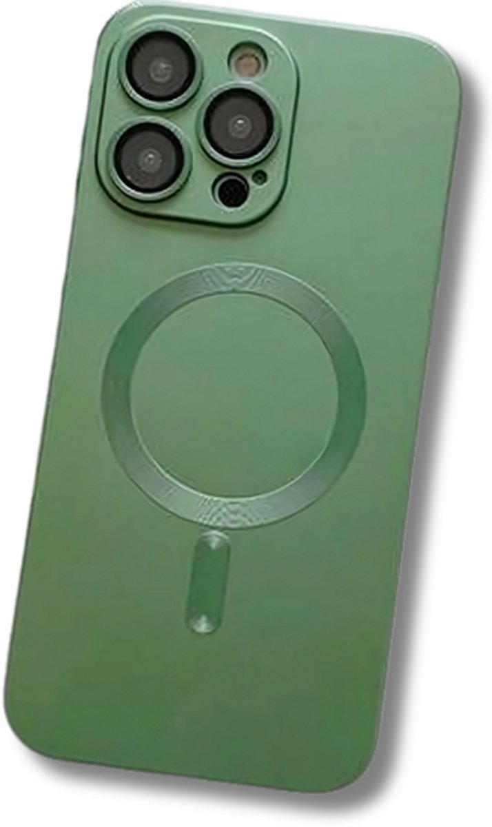GREEN ON Lens Shield MagSafe TPU Case geschikt voor iPhone 15 Pro - Groen