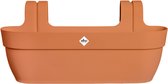 Elho Vibia Campana Easy Hanger XL 58 - Plantenbak voor Balkon - Balkonbak - 100% Gerecycled Plastic - L56 x B26.8 x H23.7 cm - Terra