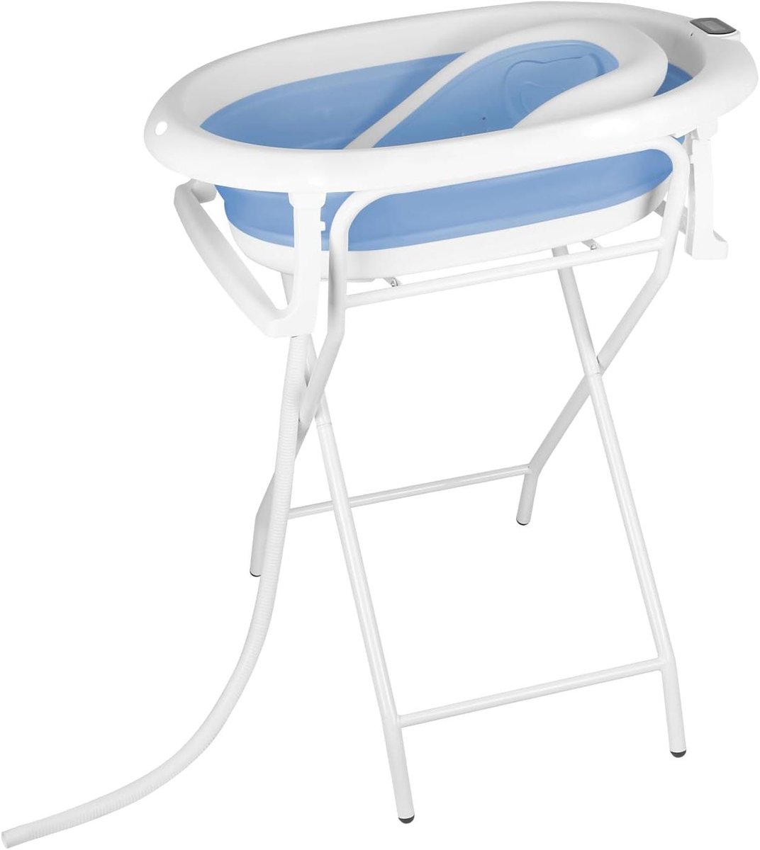 Opvouwbaar Babybad - Babybadje met standaard - Baby badderen - Ingebouwde thermometer - 67 x 52 x 24 cm - Blauw