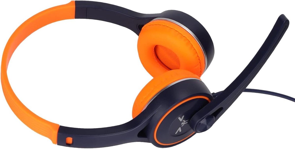 Kinderkoptelefoon met Microfoon - Kinder headset Kinder oortjes - Muziek en Gaming - Met Deelpoort - 18 m draad