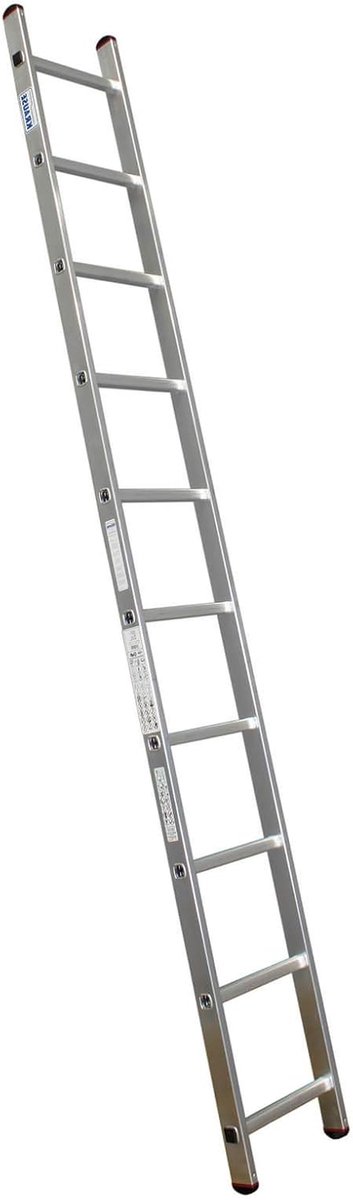 Aluminium Ladder - Aanlegladder Huishoudtrap - Kluswerk Uitvoeren - 16-voudige Holm-verbinding - 280 m - Zilverkleuren