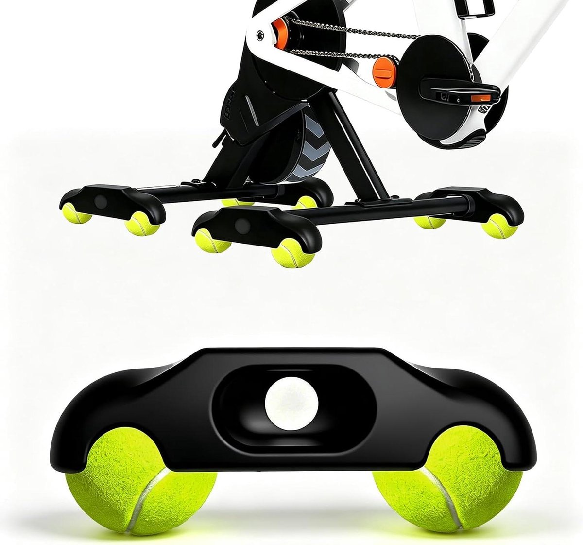 Rocker Plate Voetjes - Fiets Trainer Adapters - Indoor Fietsen - Verbeterd Rijgevoel - 4 Stuks - Zwart