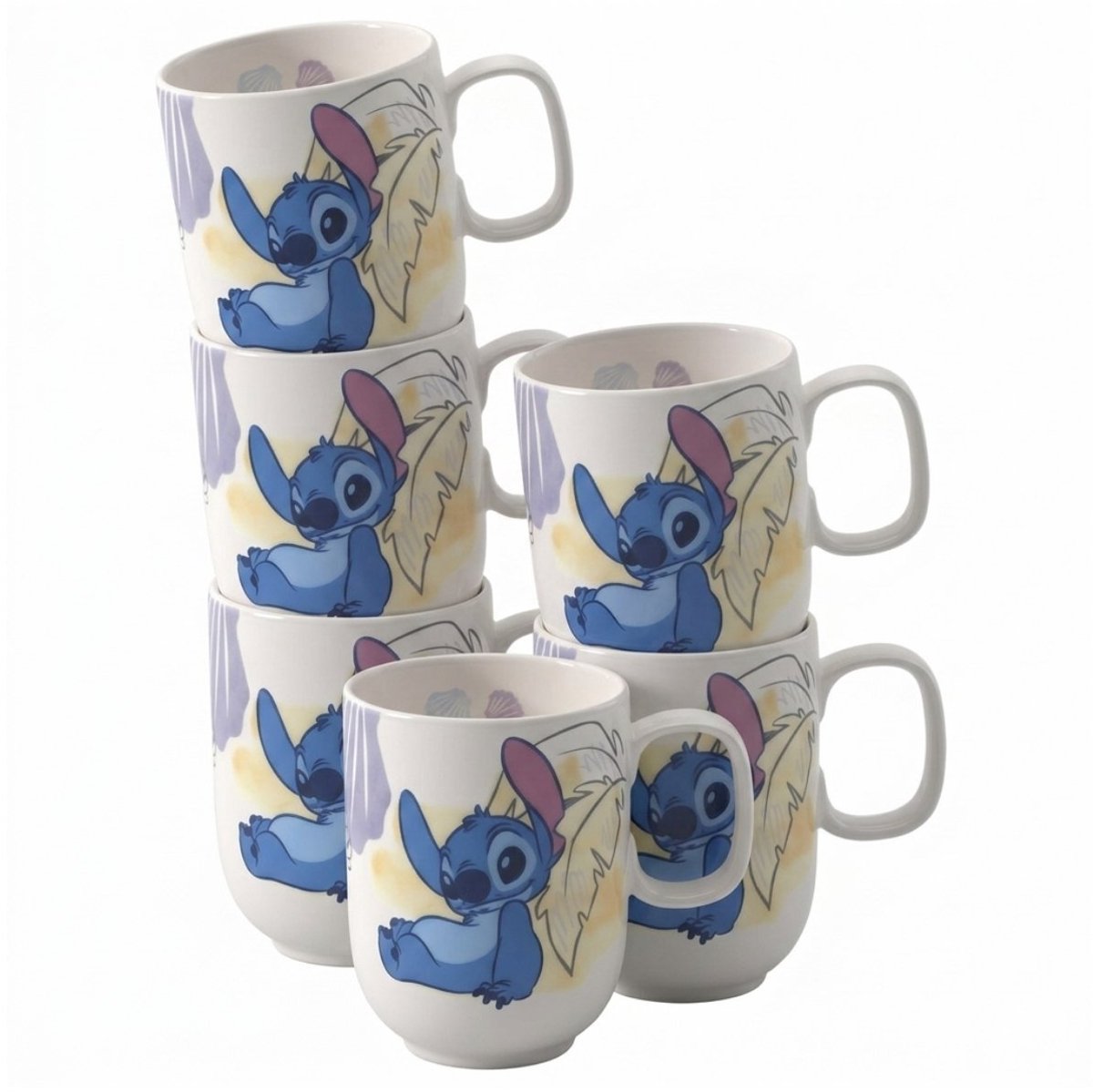 Becher mit Henkel Disney Stitch 280 ml Set van 6