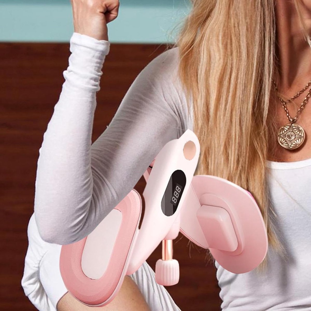 Binnenbeentrainer - Bekkenbodem trainer - Spierversterking Onderlichaam - Compact en Draagbaar - 630 gram - Roze