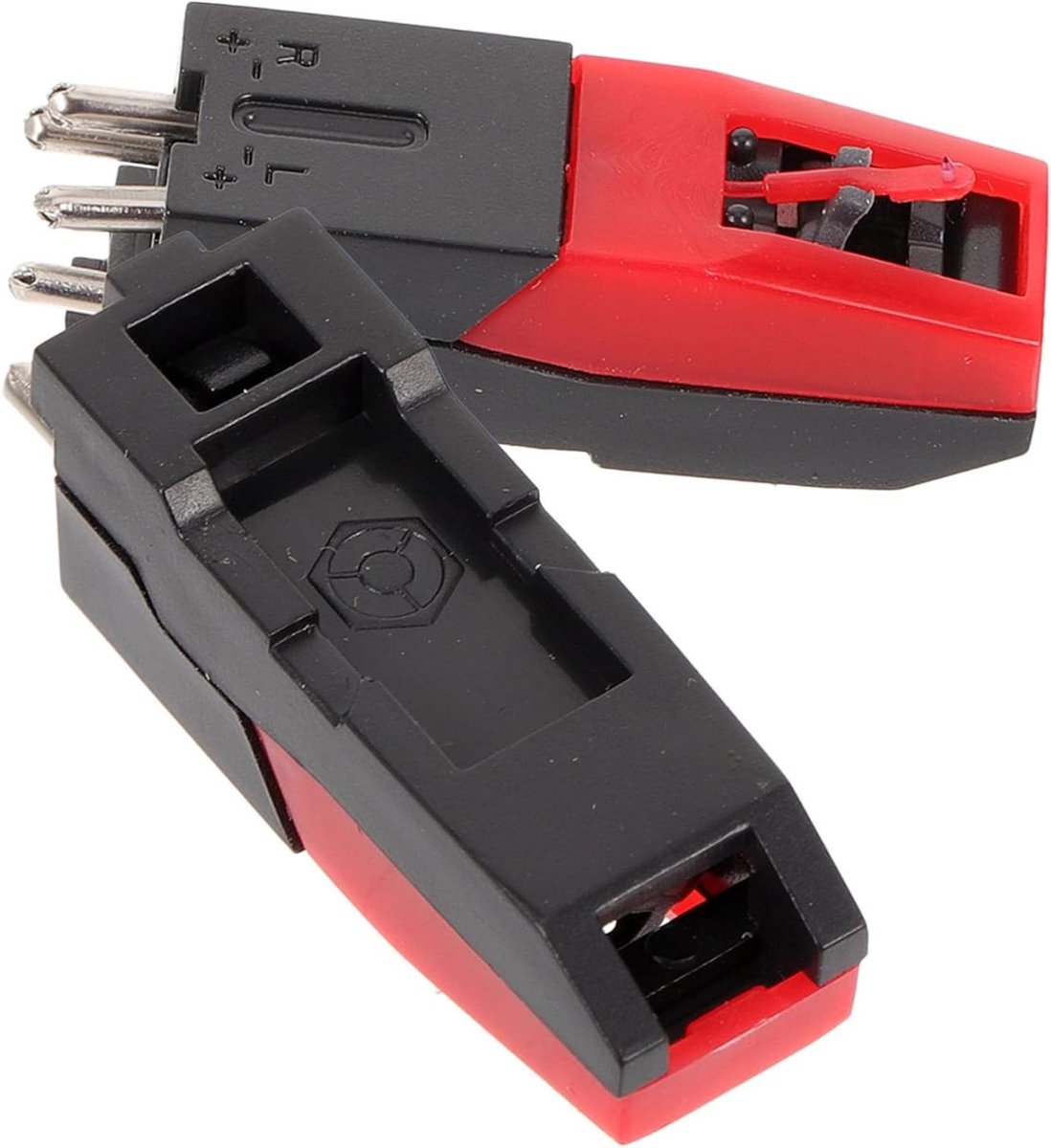 Naald voor platenspeler - Naaldvervanging Pickup - Muziek Luisteren - Stabiele Eigenschappen - 3.3x1.9cm - Rood Zwart