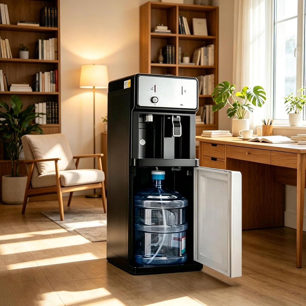 Waterdispenser Vloermodel - Waterkoeler Fontein - Direct Drinkwater - Onderlading Fleswissel - 24L/u Warm - Niet gespecificeerd