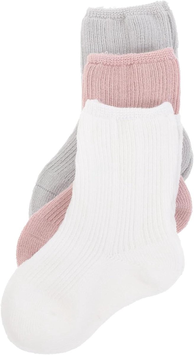 Babysokjes - Peutersokjes Sokjes - Warme Voetjes - Ademend Katoen - 12 cm - Diverse Kleuren